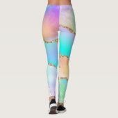 Leggings Agate Holo | Faux Iridescente Pastel Ombre Marble (Dos)