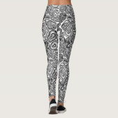 Leggings Agate les tranches en noir et blanc (Dos)