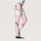 Leggings Agate Marble tendance Blue Pink Gold Collection (Droite)