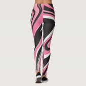 Leggings Agate marbre l Rose et noir Exercice (Dos)