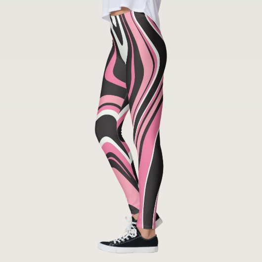Leggings Agate marbre l Rose et noir Exercice (Gauche)