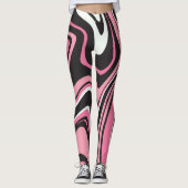 Leggings Agate marbre l Rose et noir Exercice (Devant)
