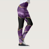 Leggings Agate marbré violet et noir et Parties scintillant (Droite)