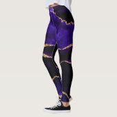 Leggings Agate scintillant or et violet de luxe (Gauche)