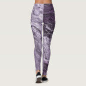 Leggings Agate violette cristallisée | Moody Marbled Stone (Dos)