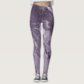 Leggings Agate violette cristallisée | Moody Marbled Stone (Devant)