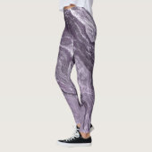 Leggings Agate violette cristallisée | Moody Marbled Stone (Gauche)