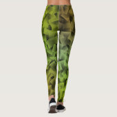 Leggings Agrandir le cubisme vert (Dos)