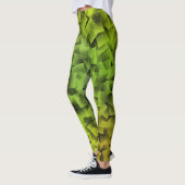 Leggings Agrandir le cubisme vert (Gauche)