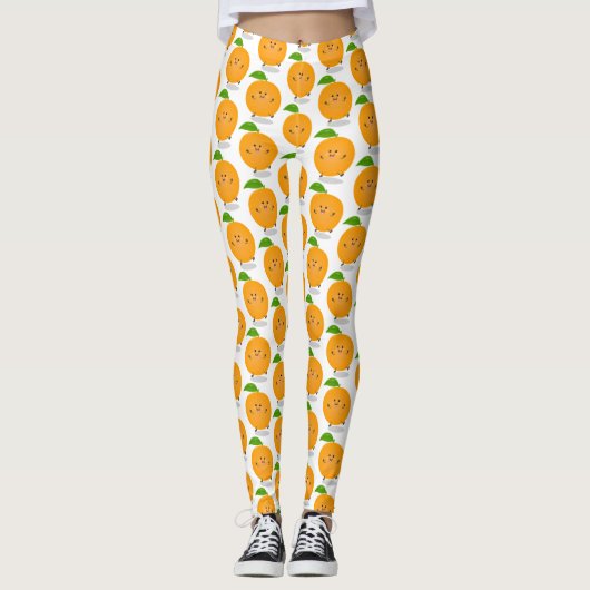 Leggings Agréable agrumes d'orange (Devant)