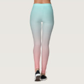 Leggings Agréablement rose et bleu Ombre (Dos)