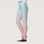 Leggings Agréablement rose et bleu Ombre (Gauche)