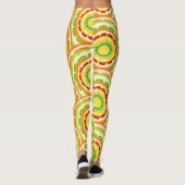 Leggings Agrumes TROPICALES FRUITS D'ÉTÉ Citron orange tran (Dos)