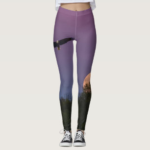Leggings Aigle de la super-lune rose