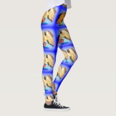Leggings aigle d'or bleu (Droite)