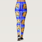 Leggings aigle d'or bleu (Dos)