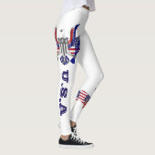 Leggings Aigle, drapeau et bouclier américains patriotiques (Droite)