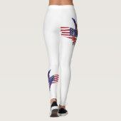 Leggings Aigle, drapeau et bouclier américains patriotiques (Dos)