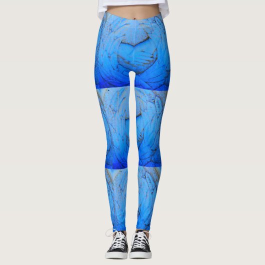 Leggings aiguilles croisées bleu (Devant)