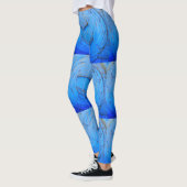 Leggings aiguilles croisées bleu (Gauche)