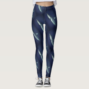 Leggings Aileron d'ailerons : Copie fraîche de motif de