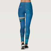 Leggings Aileron d'ailerons :  Requin de récif de natation (Dos)