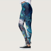 Leggings Aileron d'ailerons : Requins de récif avec des (Gauche)