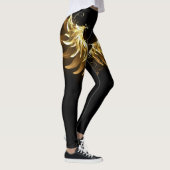 Leggings Ailes d'Ange d'or sur arrière - plan noir (Droite)