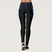 Leggings Ailes d'angle brillant bleu sur arrière - plan noi (Dos)