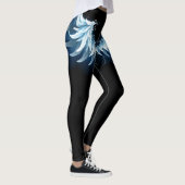 Leggings Ailes d'angle brillant bleu sur arrière - plan noi (Droite)