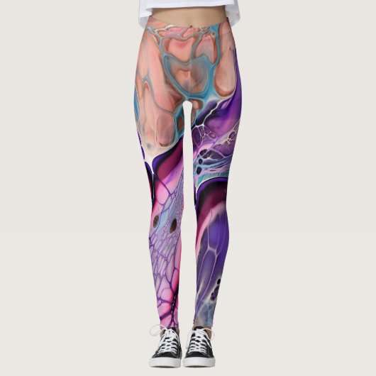 Leggings - Ailes de papillon Abstrait (Devant)