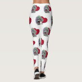 Leggings Aimer Blanc Goldendoodle PopArt avec Coeur (Dos)