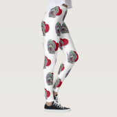 Leggings Aimer Blanc Goldendoodle PopArt avec Coeur (Droite)