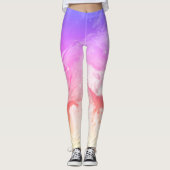 Leggings Aimer Blue Magenta Rainbow Rose (Devant)