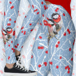 Leggings Aimer Cuddling Chickadees Couple<br><div class="desc">Des leggings absolument adorables qui s'étalent sur des poulets qui bouchent la hanche et la cheville. Dans l’oeuf populaire de robin bleu, neigeux blanc et rouge d’hiver. Petit couple arborant leur écharpe d'hiver. Le don de la grande épouse, pour toute fille qui est amoureuse ou amoureuse d’oiseaux. Bon appétit !...</div>