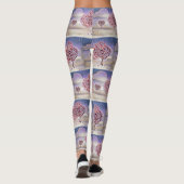 Leggings Aimer l'arbre avec les coeurs Aquarelle (Dos)