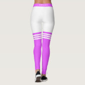 Leggings Aimer Texte Coeur Violet Légendes blanches Vos Cou (Dos)