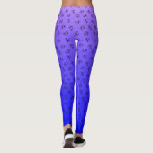 Leggings Airedale Terrier Silhouette bleu violet Ombre (Dos)
