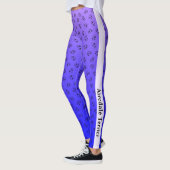 Leggings Airedale Terrier Silhouette bleu violet Ombre (Gauche)