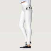 Leggings Ajouter votre logo commercial Rectangle Simple Min (Gauche)
