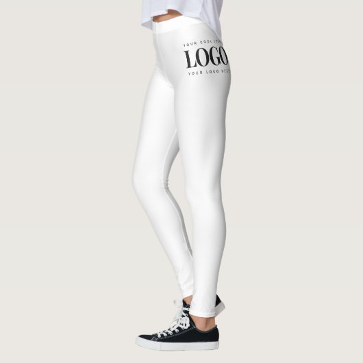 Leggings Ajouter votre logo commercial Rectangle Simple Min (Gauche)