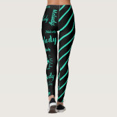 Leggings Ajouter votre nom répétitif Gras exécutant des lég (Dos)