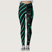 Leggings Ajouter votre nom répétitif Gras exécutant des lég (Devant)