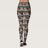 Leggings Akita Chien dans Noël de neige (Dos)