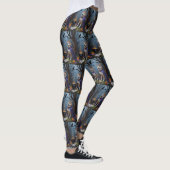 Leggings Akita Chien Whimsical Halloween peinture (Droite)