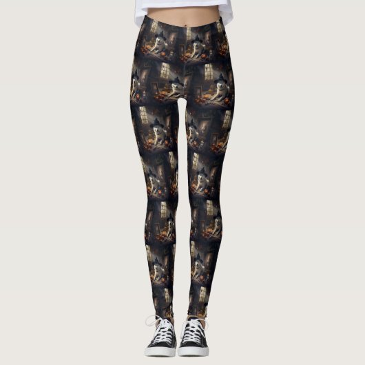 Leggings Akita Citrouilles Halloween effroi (Devant)