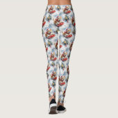 Leggings Akita Dog in Sledge Let it Snow Christmas (Dos)