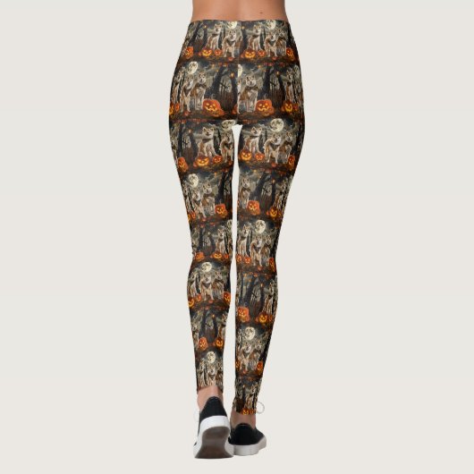 Leggings Akita Halloween Éffrayant (Dos)