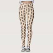 Leggings Akita Peinture - Cute Original Chien Art (Devant)