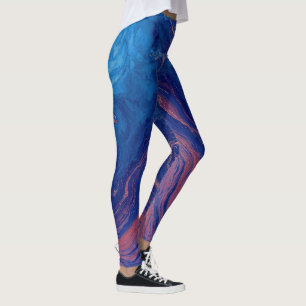 Leggings "Alchimie des courants" - Un Abstrait coloré